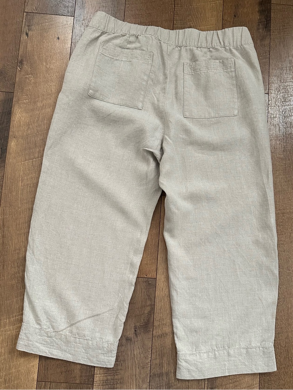 J Jill pure jill Flax Linen Cropped Panrs Sz M EUC - Picture 3 of 5
